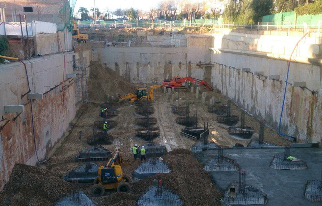 Obra en tanque de tormentas (Tomares) - Topografía Sevilla